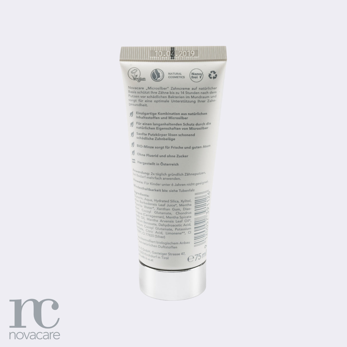 Zobna pasta Novacare Natural Prevention