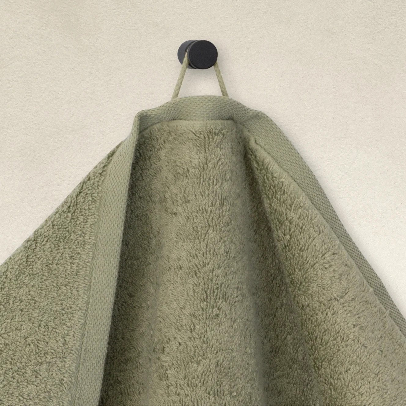 Brisača Loft olivno zelena, 100% bombaž